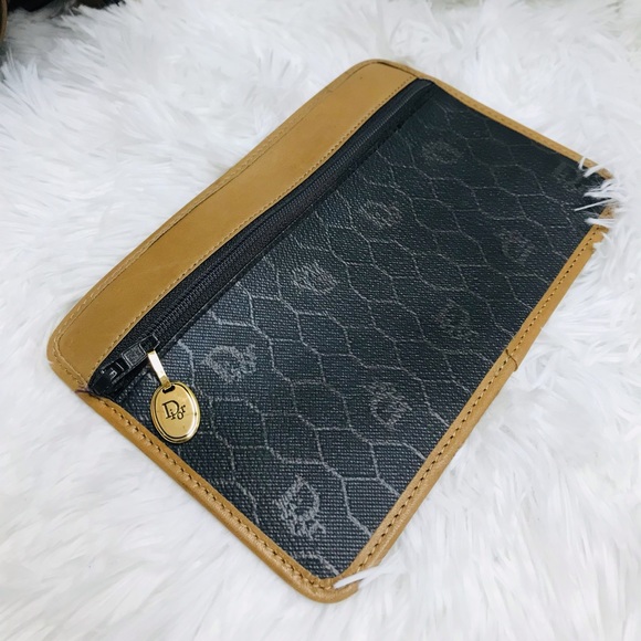 DIOR VINTAGE TROTTER CANVAS PVC CROSSBODY SLING BAG OBO - Picture 5 of 10